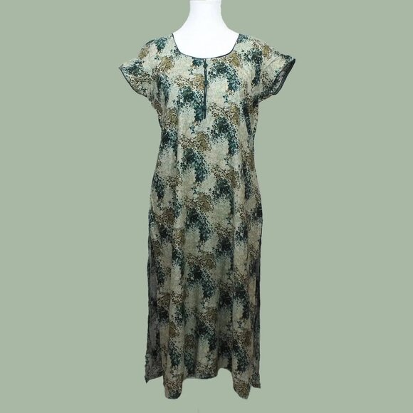 Elegant Dark Green Cream Printed Kurta | Muvvas Boutique - Picture 5 of 5